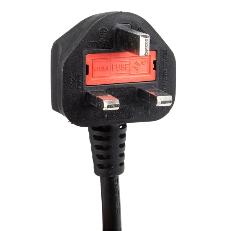 RS PRO 16A 6 Gang Power Distribution Unit Power Strip with 3m Cable Type G Surge Protection 839-9800