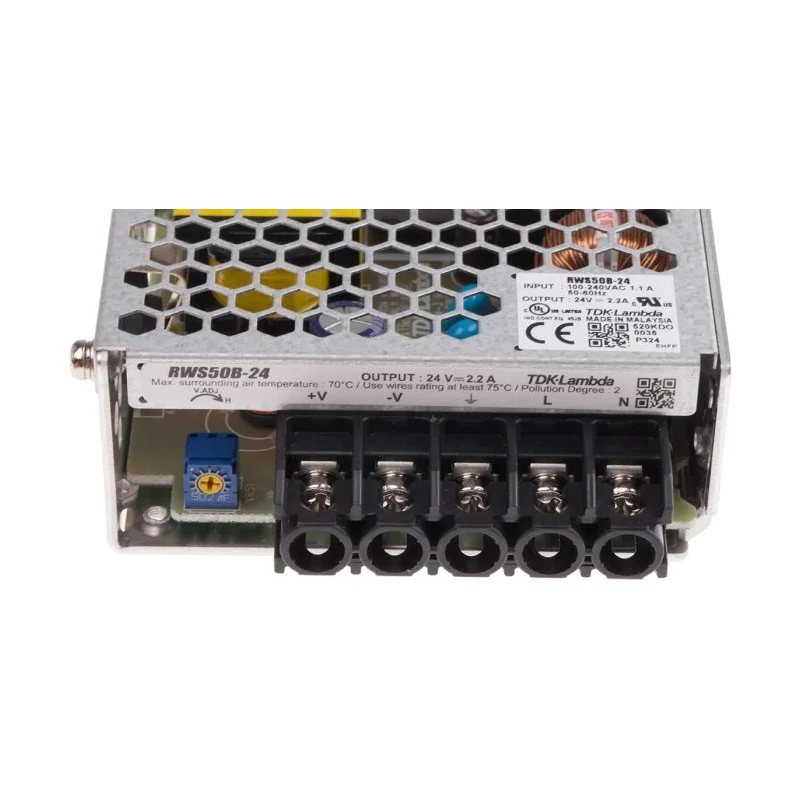 TDK-Lambda RWS-50B-24 Switching Power Supply 24V dc 52.8W Universal Input 85-265V ac 2.2A Output RWS-50B-24