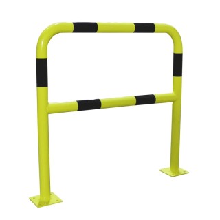 RS PRO Steel Safety Barrier Yellow Black with Black Tape 1m Height 60mm Diameter 840-0631