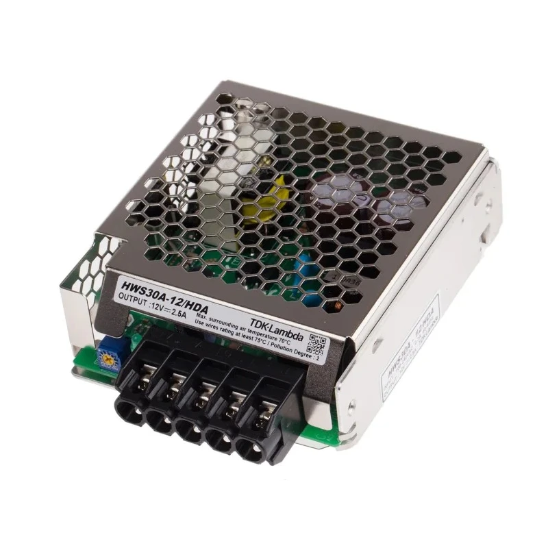TDK-Lambda Heavy Duty Switching Power Supply 12V DC Output, 30W Power, Universal Input 85-265V AC, Model HWS-30A-12/HD/A