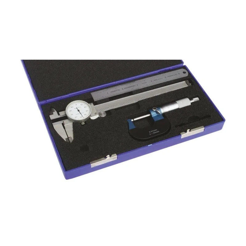 RS PRO Imperial & Metric Measuring Set Stainless Steel 150mm Caliper 25mm Micrometer 841-2527
