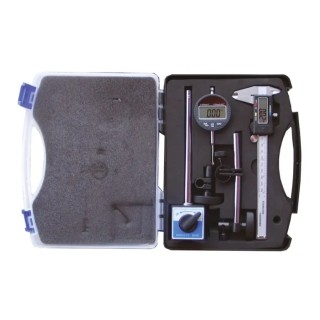 RS PRO Imperial & Metric Measuring Set Stainless Steel Magnetic Base Digital Caliper and Plunger Indicator 841-2583