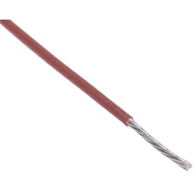 RS PRO Brown 0.08 mm² Hook Up Wire, 28 AWG, 7/0.12 mm Core Strands, 100 m Length, Polytetrafluoroethylene Jacket 841-7150