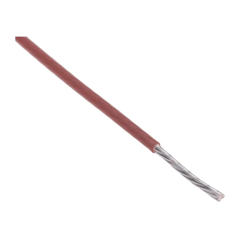 RS PRO Brown 0.08 mm² Hook Up Wire, 28 AWG, 7/0.12 mm Core Strands, 100 m Length, Polytetrafluoroethylene Jacket 841-7150