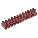 RS PRO Non-Fused Terminal Block, 12-Way, 16AWG Wire Size, 450V, 17.5A Current, 7.8mm Pitch, Dark Brown RS PRO 840-7939