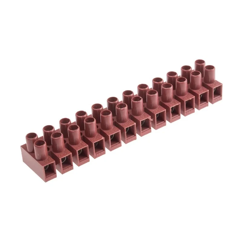 RS PRO Non-Fused Terminal Block, 12-Way, 16AWG Wire Size, 450V, 17.5A Current, 7.8mm Pitch, Dark Brown RS PRO 840-7939