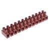 RS PRO Non-Fused Terminal Block, 12-Way, 16AWG Wire Size, 450V, 17.5A Current, 7.8mm Pitch, Dark Brown RS PRO 840-7939