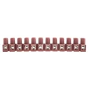 RS PRO Non-Fused Terminal Block, 12-Way, 16AWG Wire Size, 450V, 17.5A Current, 7.8mm Pitch, Dark Brown RS PRO 840-7939