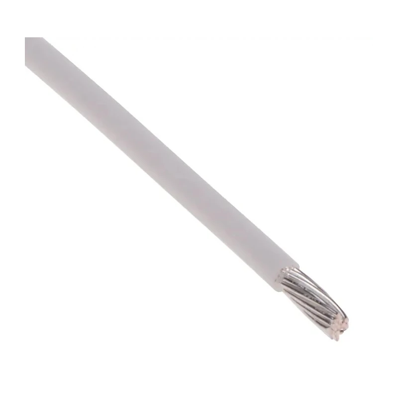 RS PRO White 0.6 mm² Hook Up Wire, 20 AWG, 19/0.2 mm Core Strands, 100 m Length, 300 V Voltage, PTFE Jacket 841-7311