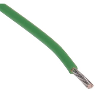 RS PRO Green 0.22 mm² Hook Up Wire, 24 AWG, 7/0.2 mm Core Strands, 100 m Length, Polytetrafluoroethylene Jacket 841-7254