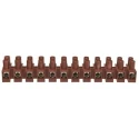 RS PRO Non-Fused Terminal Block 12-Way 12AWG Wire 32A Screw Termination 450V Dark Brown 840-7941