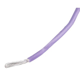 RS PRO Purple 0.6 mm² 20 AWG Hook Up Wire, 19x0.2 mm Strands, 100 m Length, PTFE Insulation 841-7333