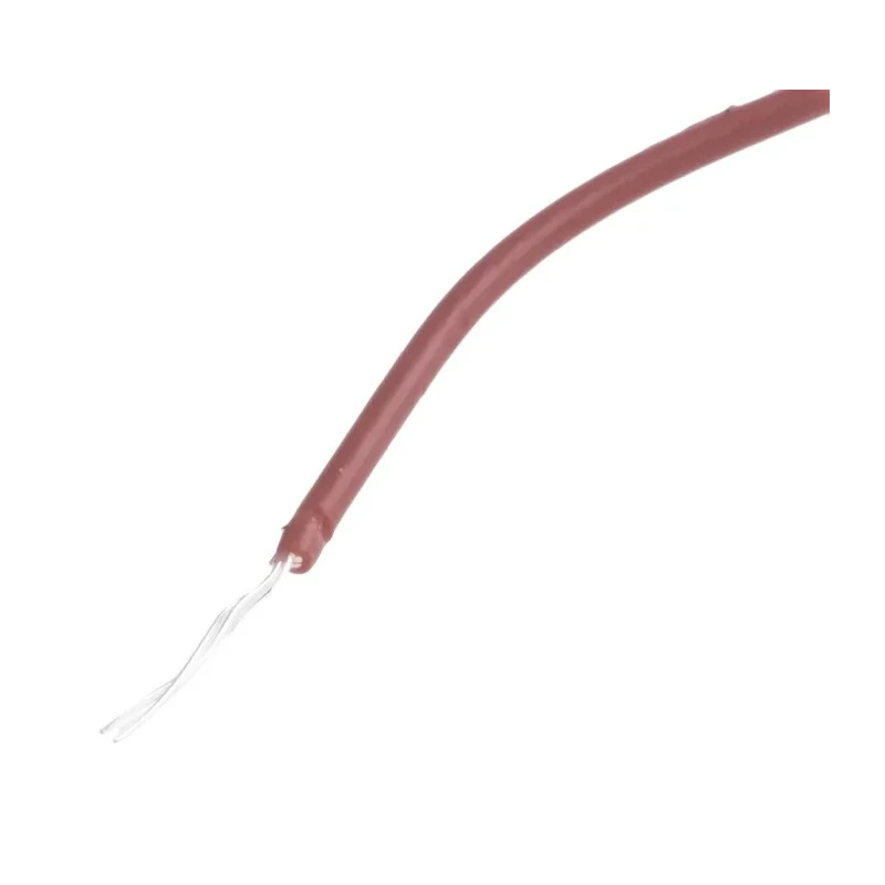 RS PRO Brown 0.22 mm² Hook Up Wire, 24 AWG, 7/0.2 mm Core Strands, 100 m Length, Polytetrafluoroethylene Jacket 841-7383