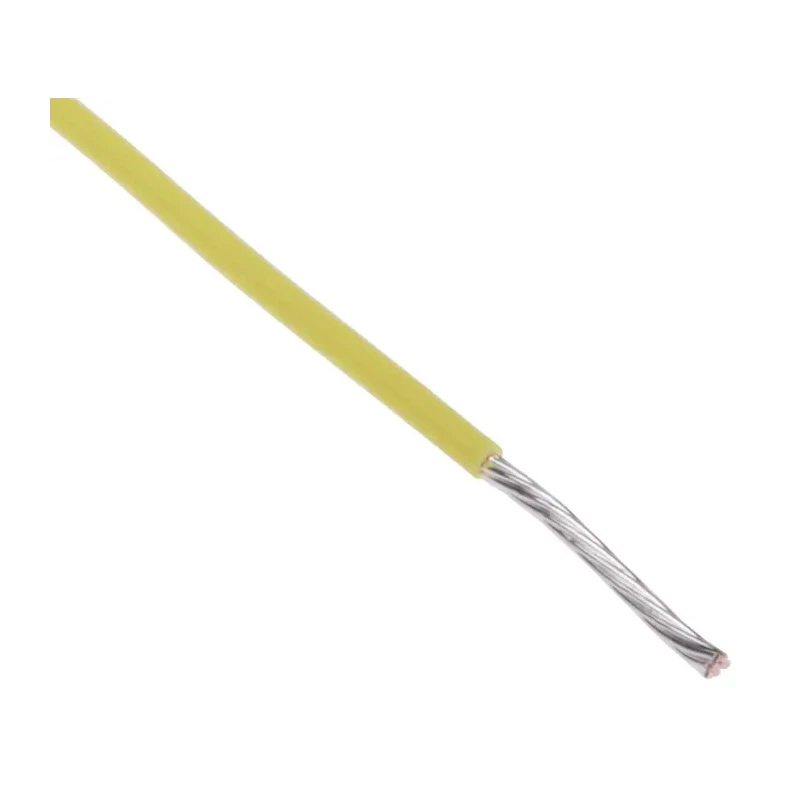 RS PRO Yellow 0.34 mm² 22 AWG Hook Up Wire, 19/0.15 mm Core Strands, 100 m Length, Polytetrafluoroethylene Jacket 841-7419