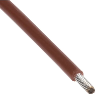 RS PRO Brown 0.6 mm² 20 AWG Hook Up Wire, 19/0.2 mm Strands, 100 m Length, Polytetrafluoroethylene Insulation 841-7465