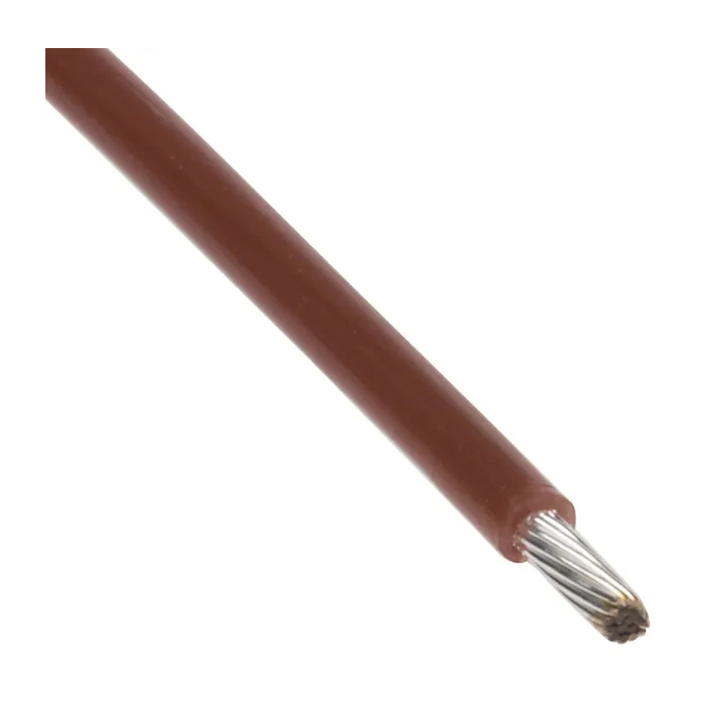 RS PRO Brown 0.6 mm² 20 AWG Hook Up Wire, 19/0.2 mm Strands, 100 m Length, Polytetrafluoroethylene Insulation 841-7465