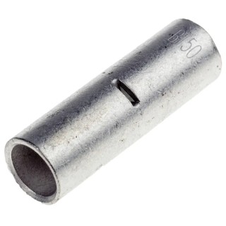 RS PRO Butt Splice Connector Uninsulated Tin Copper Crimp Contact 40mm Length Diameter 9.5mm 841-7683