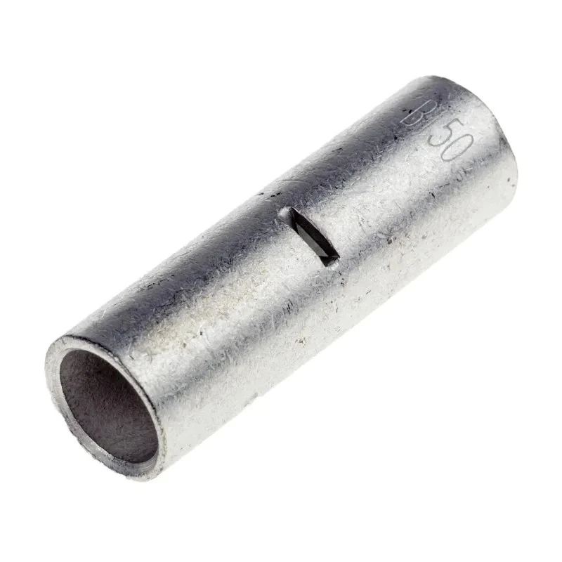 RS PRO Butt Splice Connector Uninsulated Tin Copper Crimp Contact 40mm Length Diameter 9.5mm 841-7683