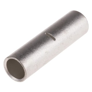 RS PRO Butt Splice Connector, Uninsulated, Tin, Copper Contact, Crimp Termination, 40mm Length, 11mm Diameter 841-7689