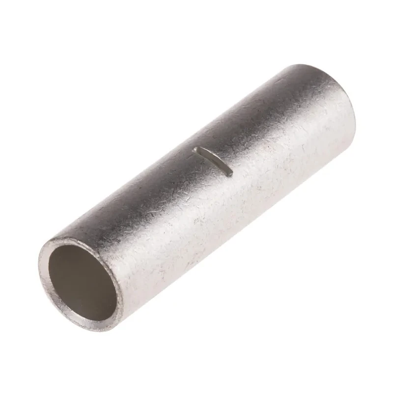 RS PRO Butt Splice Connector, Uninsulated, Tin, Copper Contact, Crimp Termination, 40mm Length, 11mm Diameter 841-7689