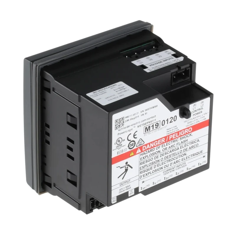 Schneider Electric 3 Phase Digital LCD Energy Meter PM5000 Series METSEPM5111 with ±0.5% Accuracy, 92x92x72mm Dimensions