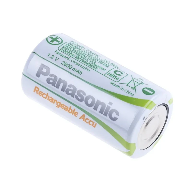 Panasonic NiMH Rechargeable C Battery 1.2V 2.8Ah Durable Standard Termination HHR-2SRE/2B