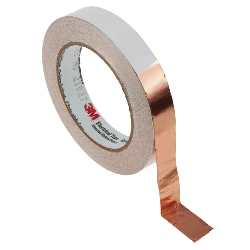 3M Conductive Tin Copper Tape Dead Soft Copper Foil 19.1mm x 16m Acrylic Adhesive 130°C Max 1182-3/4"X18YD