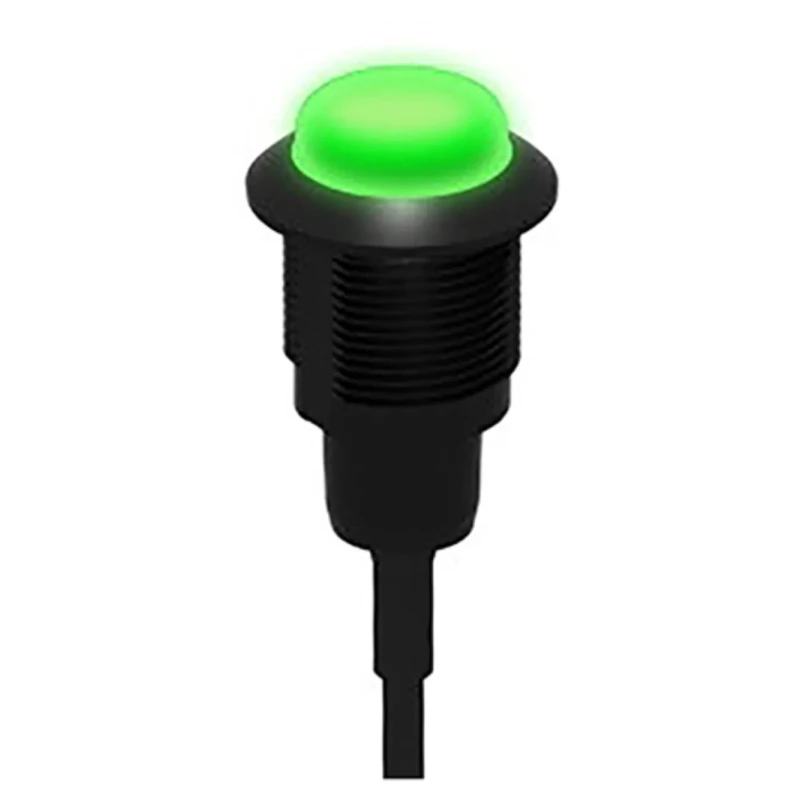 Banner Red LED Panel Mount Indicator 18 mm Screw Termination IP69K 30V dc 