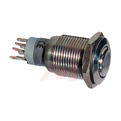 Bulgin Momentary Push Button Switch DPDT Panel Mount 16.2 mm Cutout IP66 IP68 250 V ac MP0045