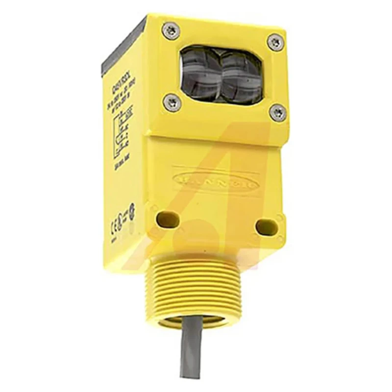 Banner Diffuse Photoelectric Sensor Block Style 1.8 m Detection Range Relay Output IP67 Protection Q45VR3DL