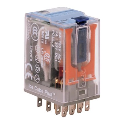 Turck Power Relay 24V DC Coil 5A Switching Current 4PDT Plug-In Terminal Silver Alloy Contacts C9-A41X/024VDC