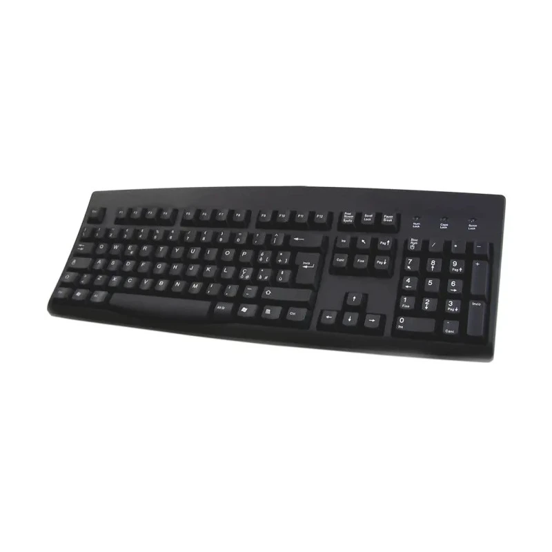 Ceratech Wired USB, PS2 Standard Keyboard, QWERTY (Italy), Black KYBAC260UP-BKIT