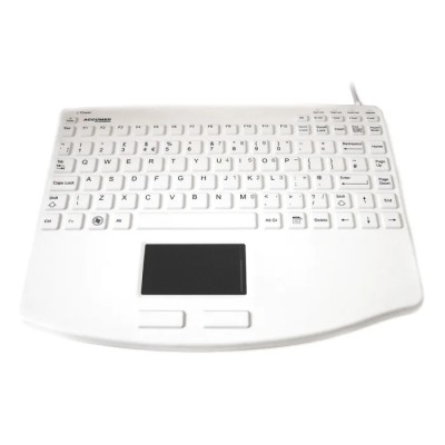 Ceratech Wired USB Medical Touchpad Keyboard QWERTY (UK), White, Industrial Grade KYBNA-SIL540CV2W