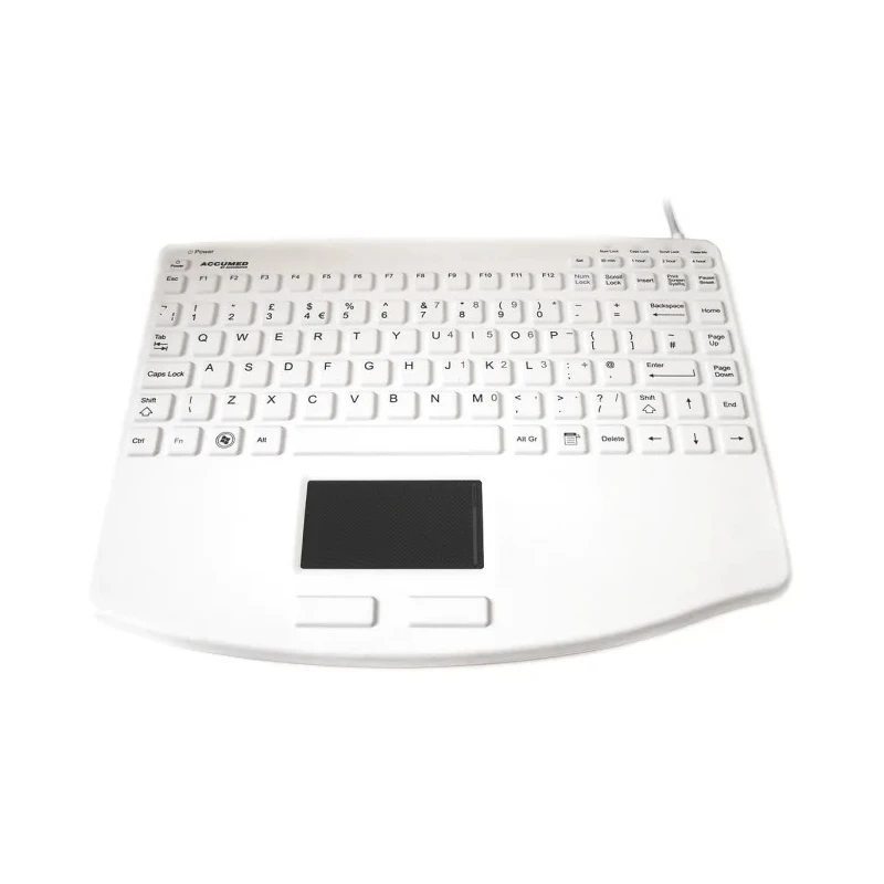 Ceratech Wired USB Medical Touchpad Keyboard QWERTY (UK), White, Industrial Grade KYBNA-SIL540CV2W