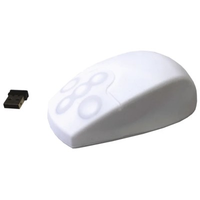 Ceratech 5 Button Wireless Medical Optical Mouse USB Ambidextrous White MOUNA-SIL-RFCWH