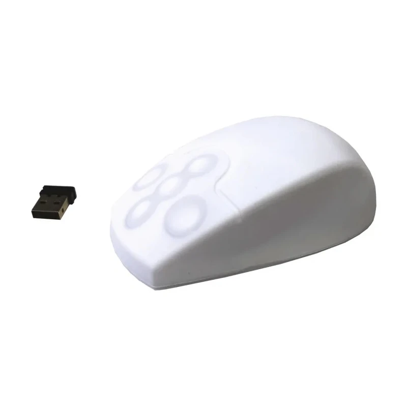 Ceratech 5 Button Wireless Medical Optical Mouse USB Ambidextrous White MOUNA-SIL-RFCWH