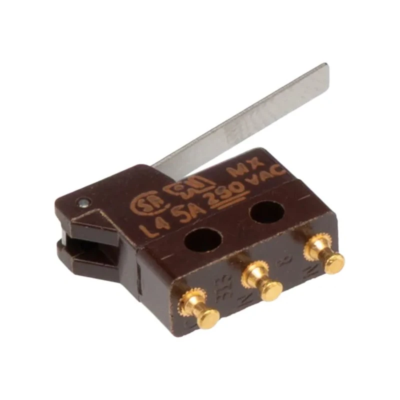Honeywell Technologies Subminiature Straight Lever Micro Switch, Solder Terminal, 5A, 250V AC, SPDT, Phenolic 311SX2-T