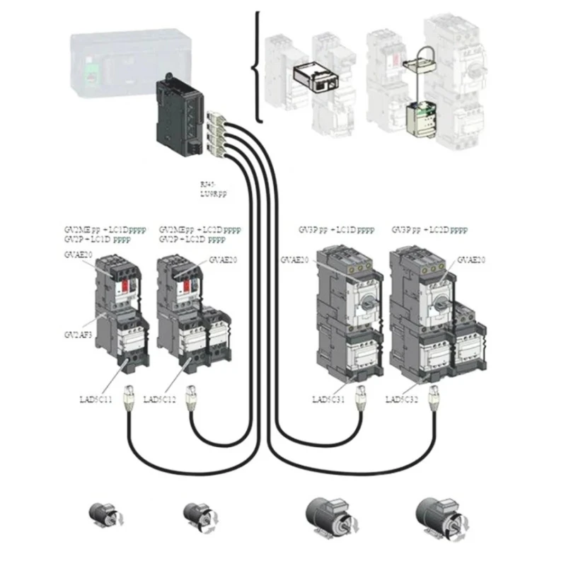 Schneider Electric TeSyS U Contactor Cable Connecting Cable for Use with STBEPI2145, LU9G02 843-2102