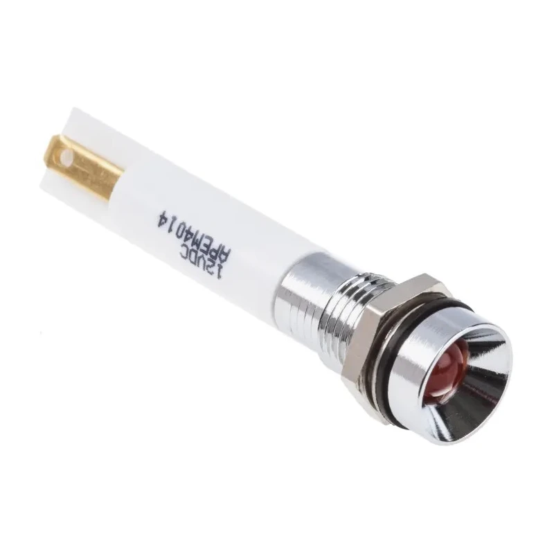 RS PRO Orange Panel Mount Indicator 21.6V dc 26.4 V dc 20mA IP67 Recessed Bezel 6 mm Mount Hole Size 843-2436