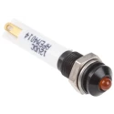 RS PRO Orange Panel Mount Indicator 21.6V dc 26.4V dc 20mA IP67 Prominent Bezel 843-2442