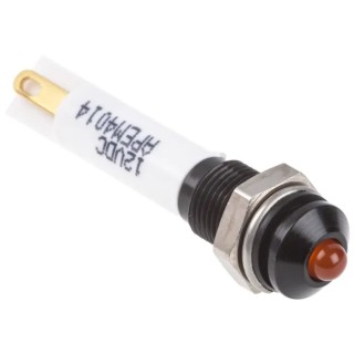 RS PRO Orange Panel Mount Indicator 21.6V dc 26.4V dc 20mA IP67 Prominent Bezel 843-2442
