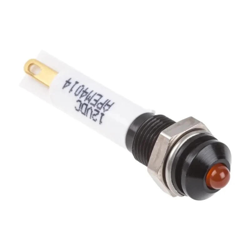 RS PRO Orange Panel Mount Indicator 21.6V dc 26.4V dc 20mA IP67 Prominent Bezel 843-2442