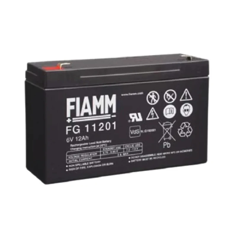Fiamm 6 V Faston F1 Sealed Lead Acid Battery 12 Ah AGM 50mm x 99 mm FG11201