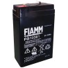 Fiamm Sealed Lead Acid Battery, 6 V, 3.8 Ah, Faston F1 Terminal, AGM Construction FG10381