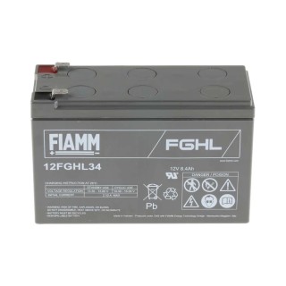 Fiamm 12 V Faston F2 Sealed Lead Acid Battery 8.4 Ah AGM Flame Resistant Cyclic Application 12FGHL34