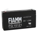 Fiamm 6 V Sealed Lead Acid Battery, AGM Construction, 1.2 Ah Capacity, Faston F1 Termination FG10121