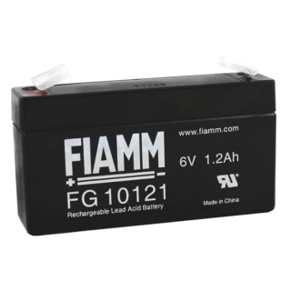 Fiamm 6 V Sealed Lead Acid Battery, AGM Construction, 1.2 Ah Capacity, Faston F1 Termination FG10121
