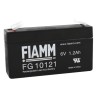 Fiamm 6 V Sealed Lead Acid Battery, AGM Construction, 1.2 Ah Capacity, Faston F1 Termination FG10121