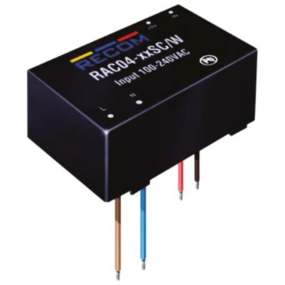 Recom Switching Power Supply 24 V DC, 4 W, 80 - 264 V AC Input, Through Hole Mount RAC04-24SC/W