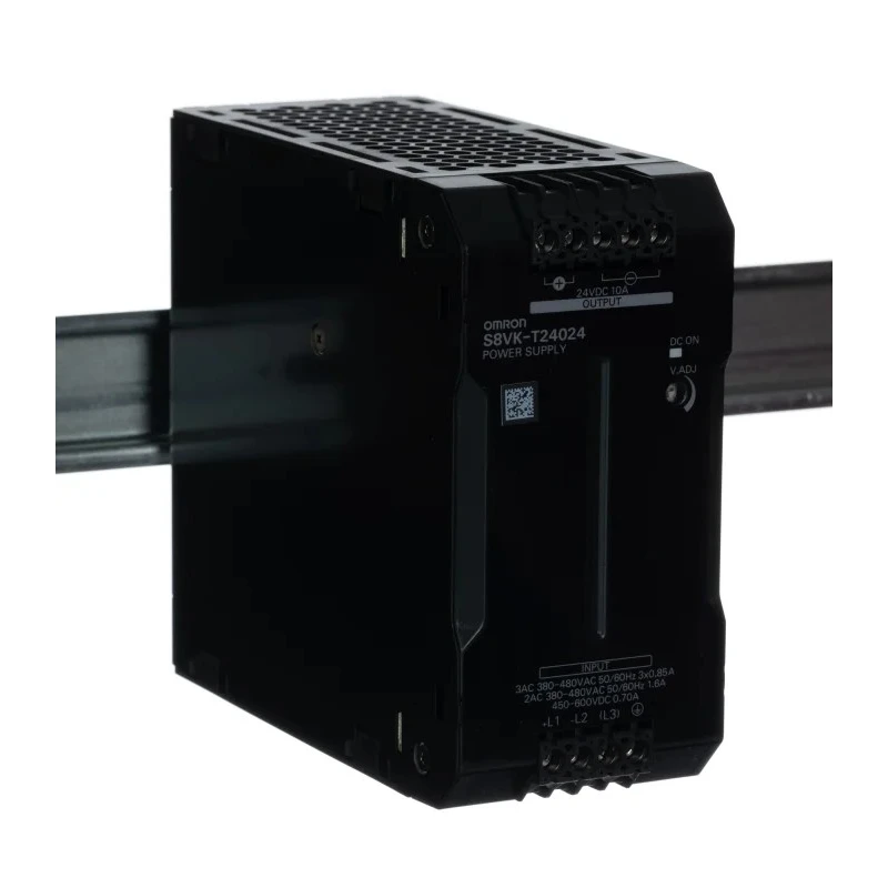 Omron S8VK-T Series Switched Mode DIN Rail Power Supply 480V AC Input 24V DC, 10A Output, 240W 